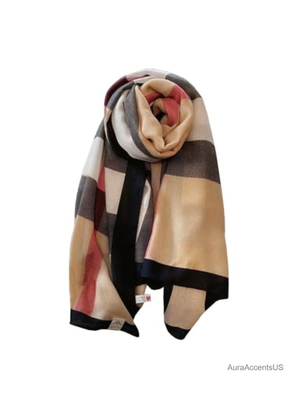 Soft Polyester Fashion Plaid Scarf Wrap Shawl Lightweight